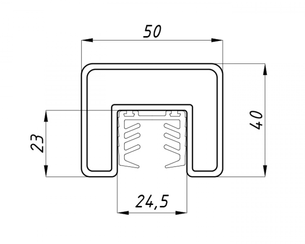 PR7271B profil mana curenta 40x50 7016MAT