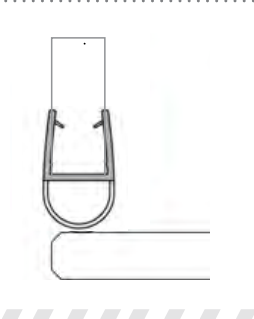 MD 212 /8mm - Garnitura siliconica cu bulb (sticla 8mm) h3000mm