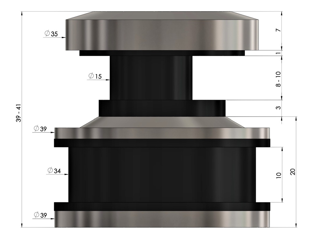 MD 230 GOLD - Rotila glisanta pentru cabine de dus