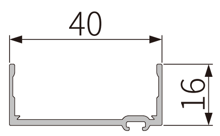 A224 OPK PS Profil capac lateral intermediar sistem telescopic , COPPER