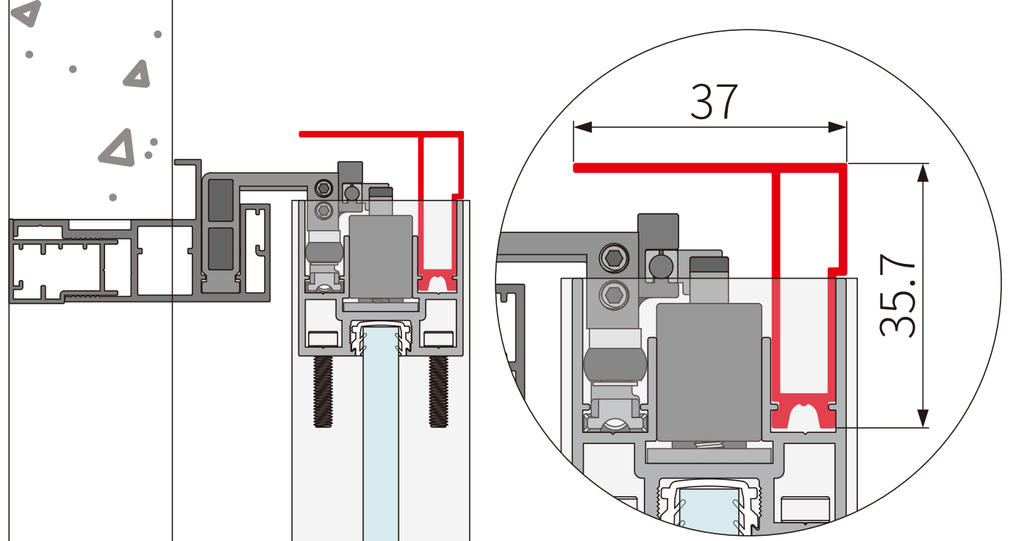A226 OPK PS - Profil capac superior usa invisible