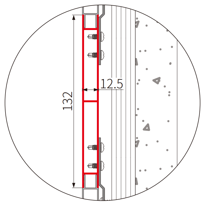 A334 C OPK PS Profil extensie toc sistem telescopic , COPPER