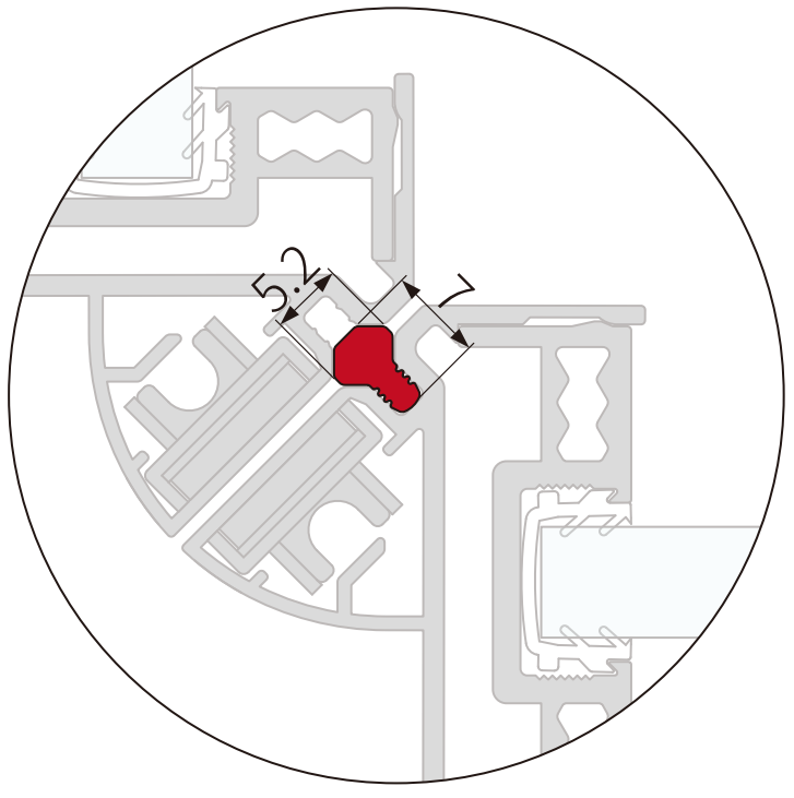 A405 OPK PS  Garnitura profil colt A206
