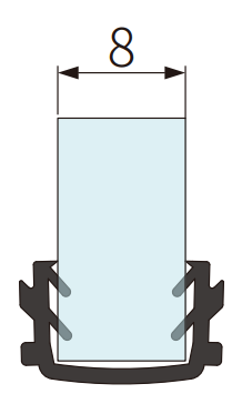 A408 OPK PS Garnitura etansare din silicon pentru sticla 8mm 3.5mt