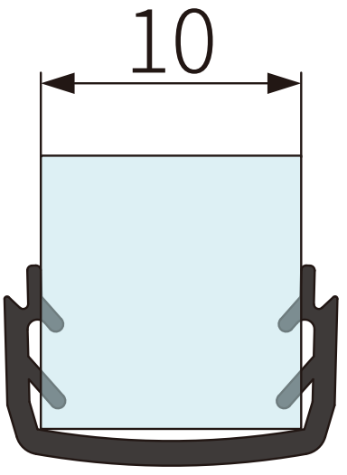A410 OPK PS Garnitura etansare din silicon pentru sticla 10mm 3.5mt