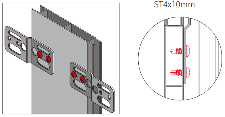 A516 OPK PS Surub auroforant pentru brida toc