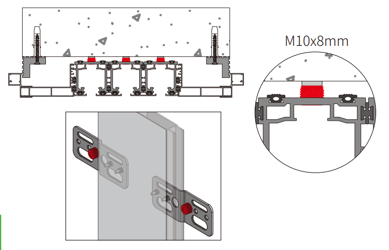 A520-A521 OPK PS Set surub hexagonal si saiba plastic pentru ajustare inaltime sina
