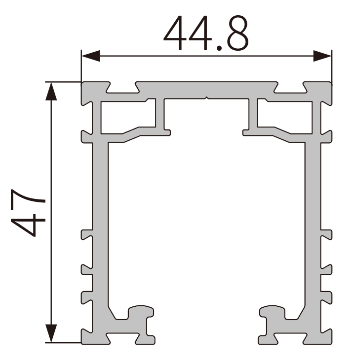 A102 OPK PS Profil sina de rulare pentru ușă Synchro, BLACK