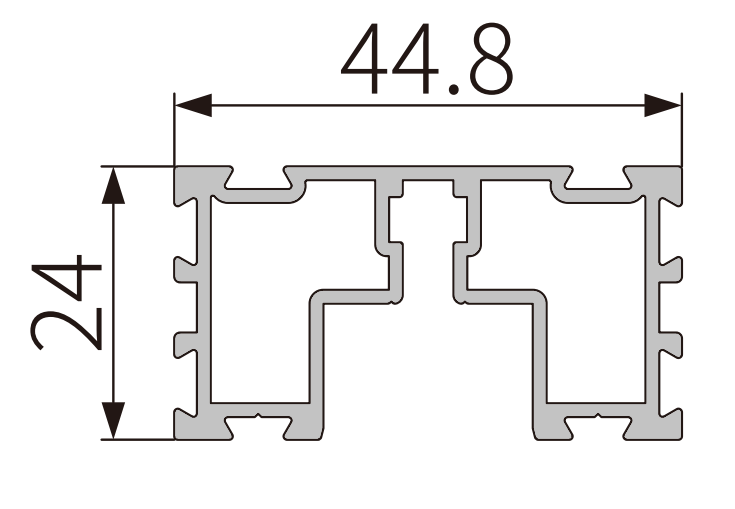 A112 OPK PS Profil sina glisare/ profil vertical sustinere pentru usa POCKET
