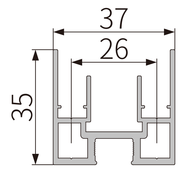 A201-40 OPK PS Profil superior/inferior cadru panou, PRESS