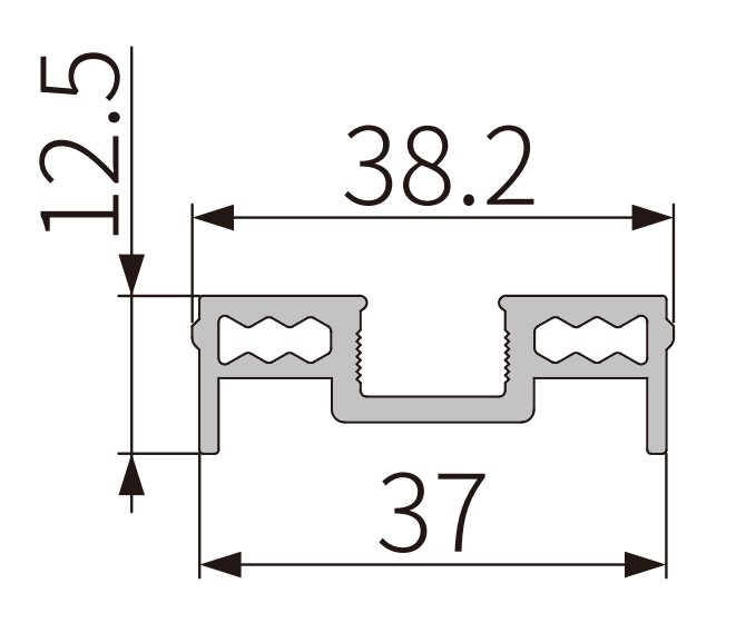 A202-40 EC OPK PS Profil cadru lateral panou BAZA, COPPER