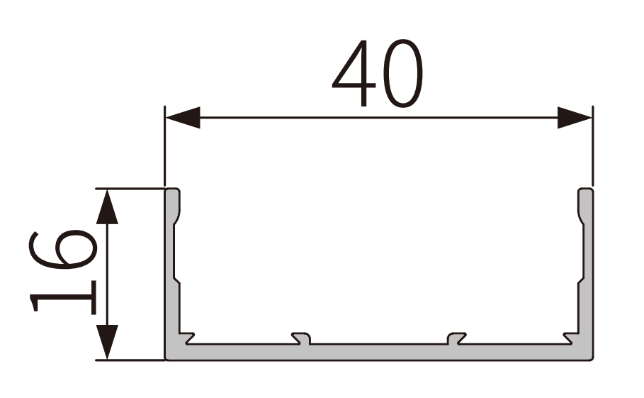 A203-40 EC OPK PS Profil capac lateral de capat tip D, COPPER