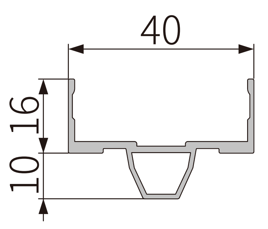A207-40 OPK PS Profil capac lateral central tip A