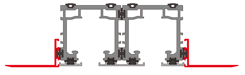 A308 W OPK PS Profil Capac mascare tip L pentru sina superioara, WHITE