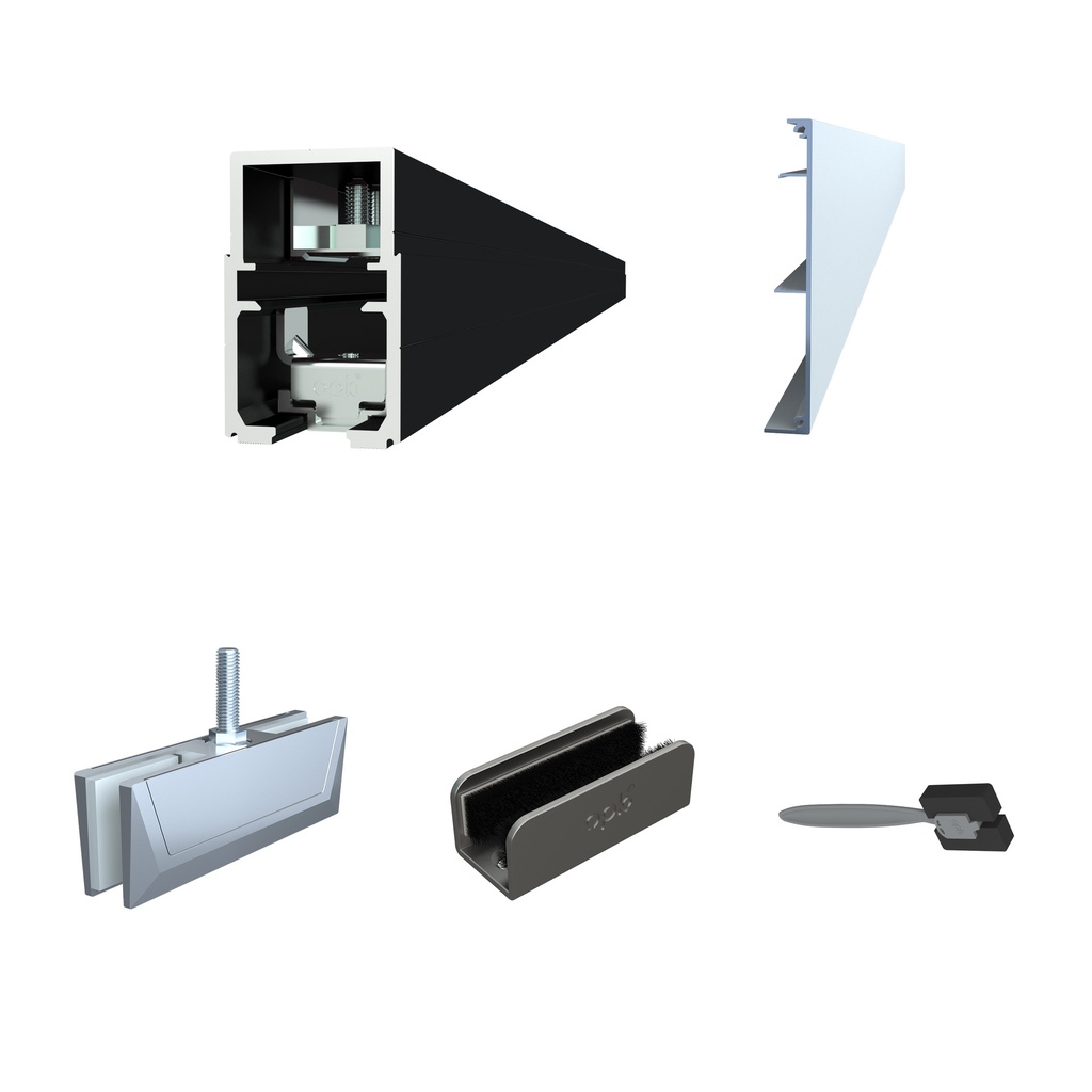 Clema prindere sticlă OPK E-Space cu capac decorativ, 1 usa