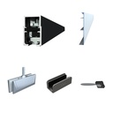 Clema prindere sticlă OPK E-Space cu capac decorativ, 1 usa