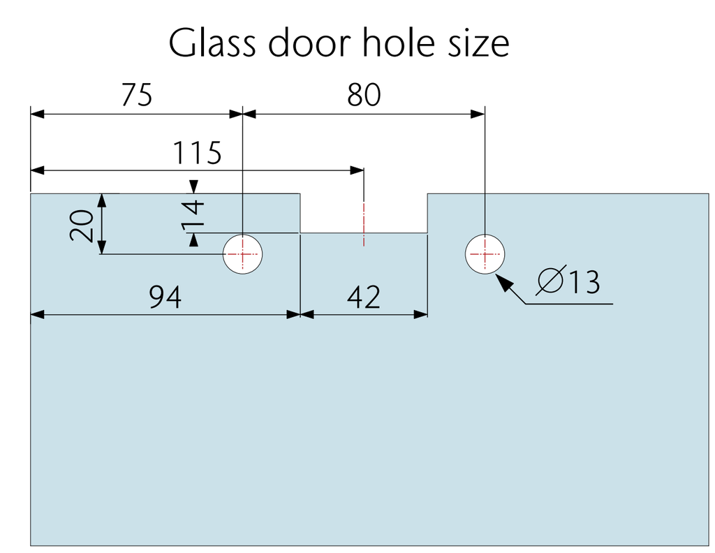 Clema prindere sticlă OPK E-Space cu capac decorativ, 1 usa