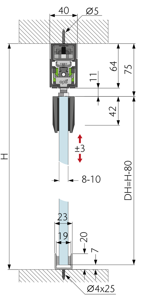 Sistem usa glisanta automata magnetica OPK E-Space 1 usa