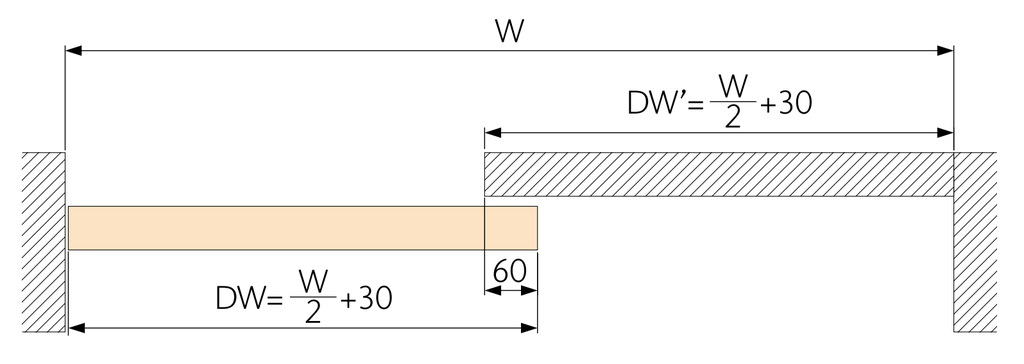 Opk E-Space Wood Minimal, sistem prindere usa lemn, 1 ușă