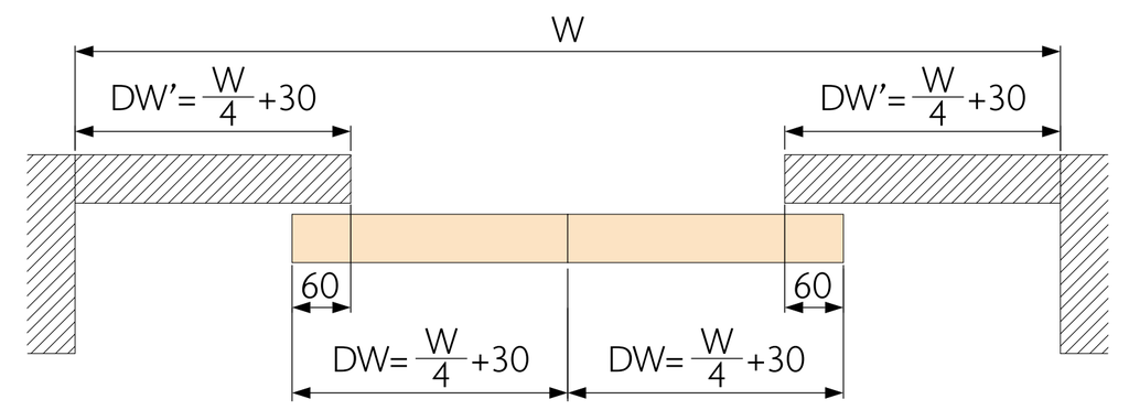 Opk E-Space Wood Minimal, sistem prindere usa lemn, 1 ușă