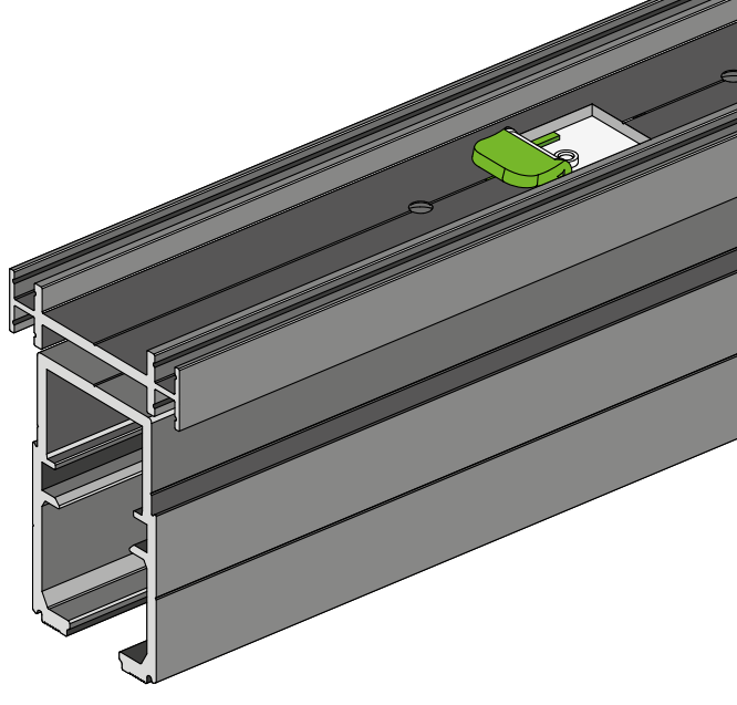 Sistem usa glisanta automata magnetica OPK E-Space de buzunar, negru, 1 ușă, 2.100