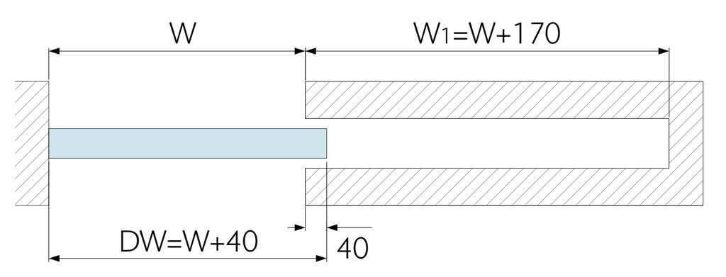 Sistem usa glisanta automata magnetica OPK E-Space de buzunar, negru, 1 ușă, 2.100