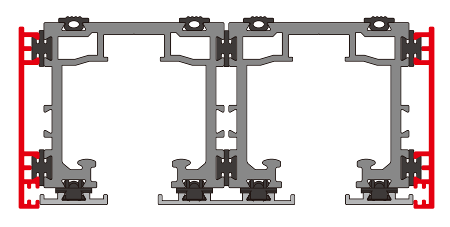A321 OPK PS Capac lateral pentru sina de rulare sistem telescopic