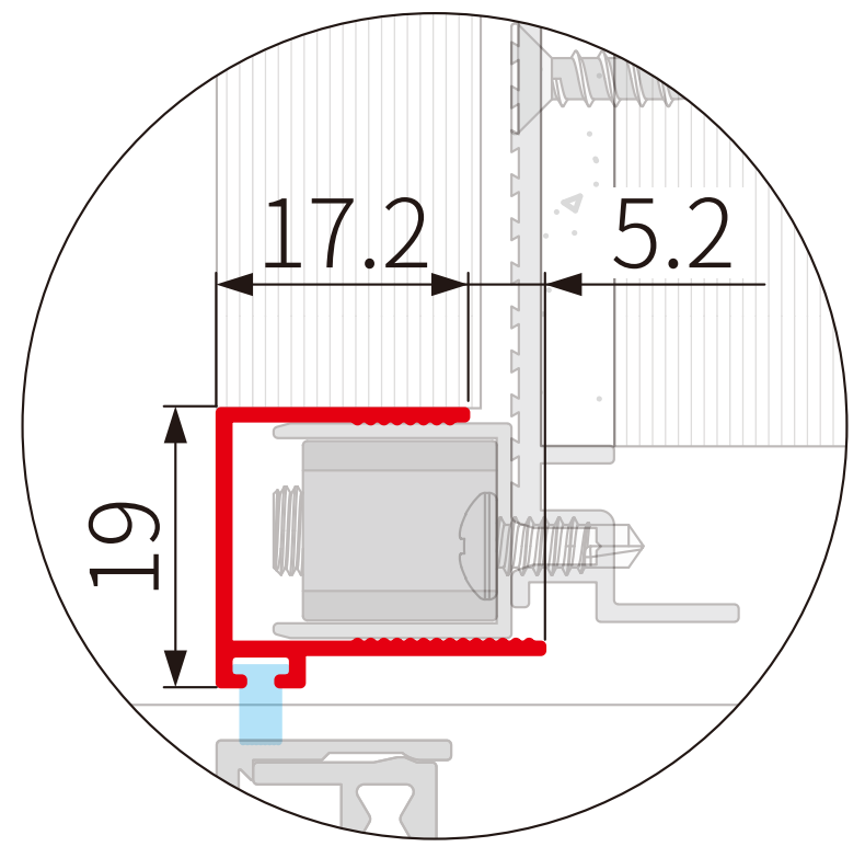 A328 OPK PS Profil ajustare extensie pentru usa POCKET