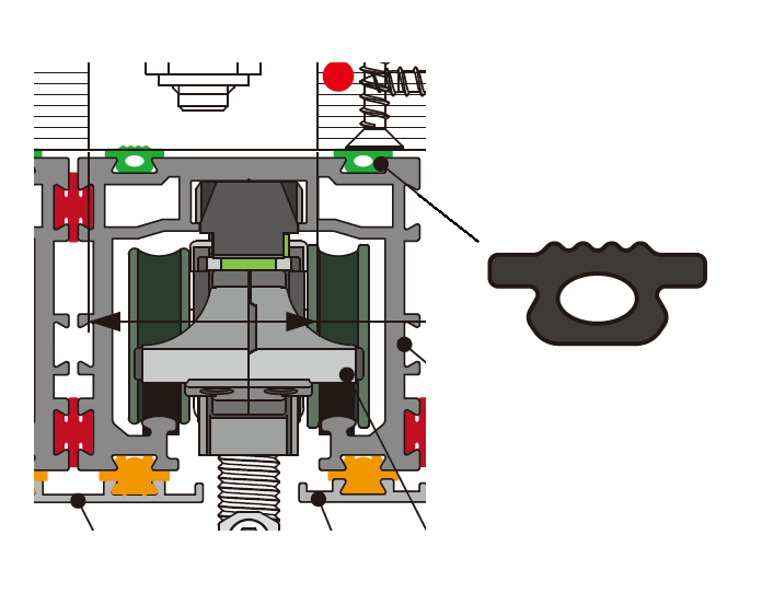 A404 OPK PS Garnitura antisoc pentru sina superioara