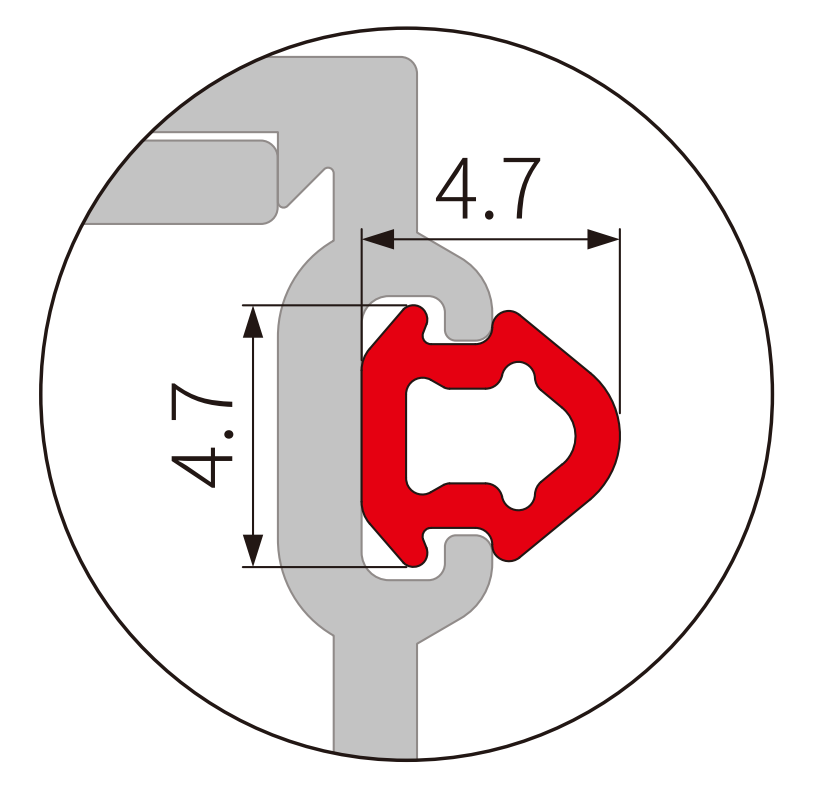 A419 OPK PS Garnitura pentru profil intermediar sistem telescopic