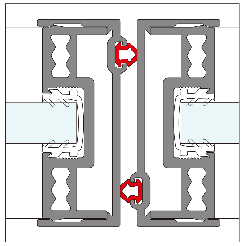 A419 OPK PS Garnitura pentru profil intermediar sistem telescopic