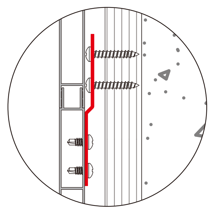 A504 OPK PS Brida fixare profil de extensie toc