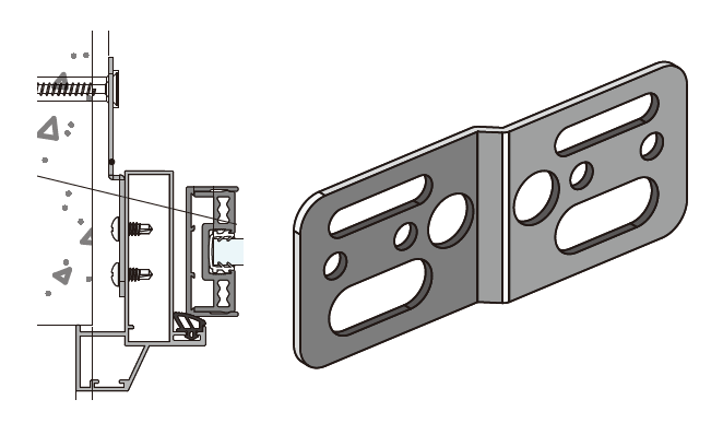 A504 OPK PS Brida fixare profil de extensie toc