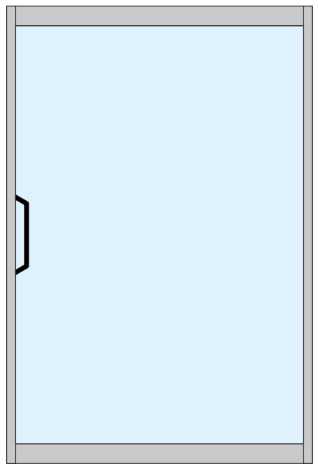 A518 OPK PS Maner barca sistem glisant, banda adeziva