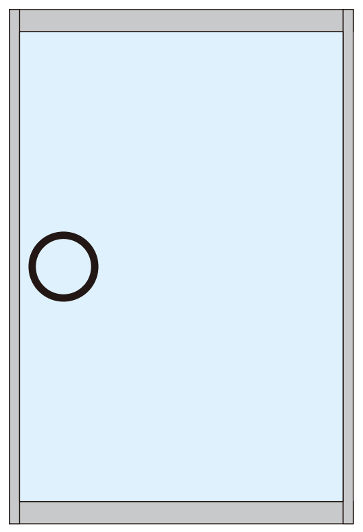 A534 OPK PS Maner rotund sistem glisant d. 135mm, banda adeziva