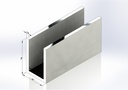 MD 12x18 mm - Profil U aluminiu (sticla 6-8mm)