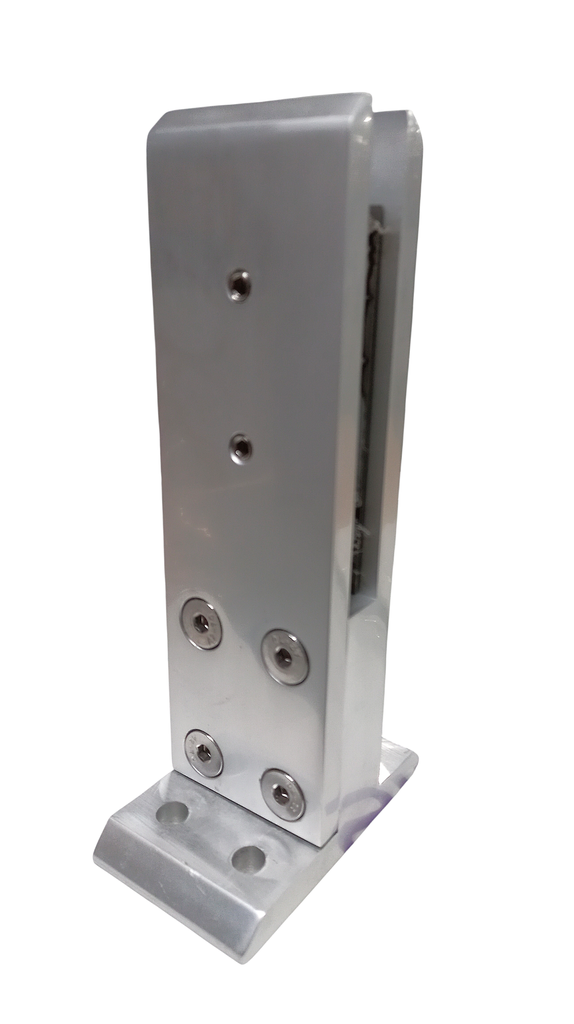 MD 209-F 200h picior sustinere sticla 10-12mm, patrat din aluminiu