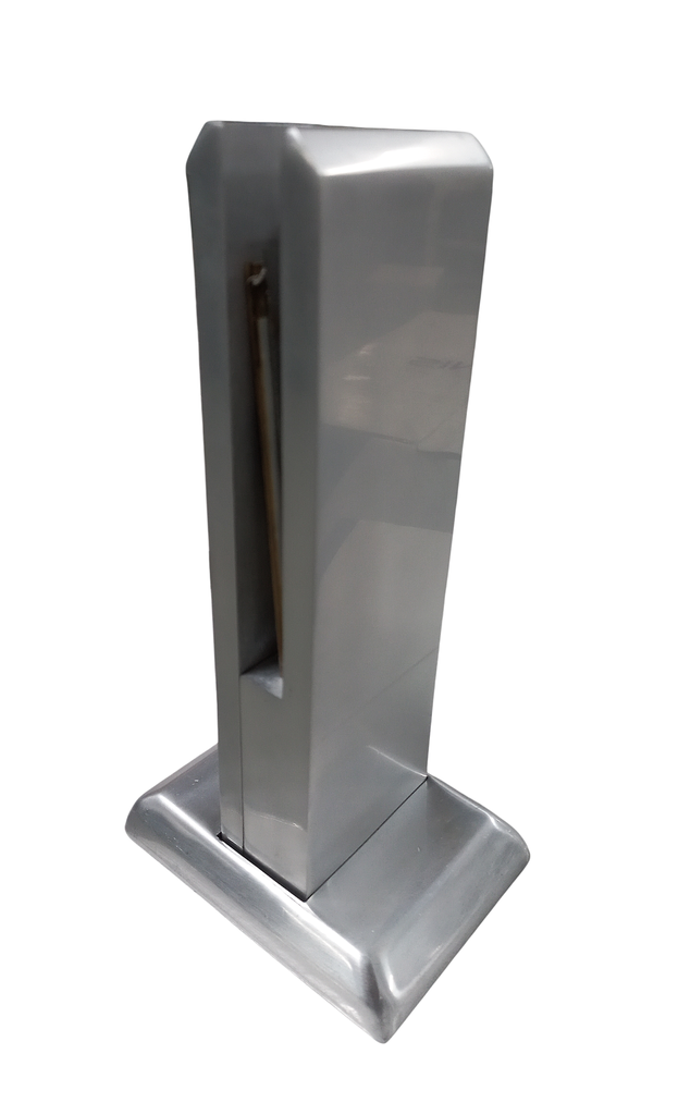 MD 209-e 200h picior sustinere sticla 10-12mm, patrat din aluminiu