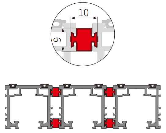 A514 OPK PS Clips din plastic pentru alinierea sinelor de culisare FD 45mm