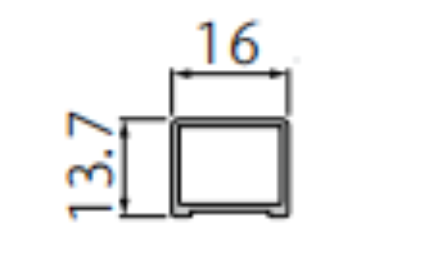 TM3918 OPK PS Profil decorativ dreptunghiular aluminiu