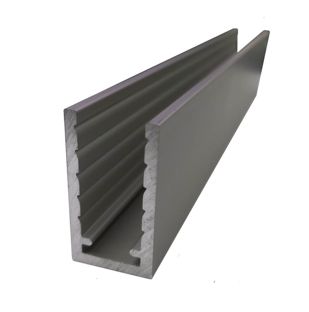 MD 19x35x2.7mm AN - Profil U mare aluminiu ANODIZAT 19x35x2.7mm (sticla 8-10mm)