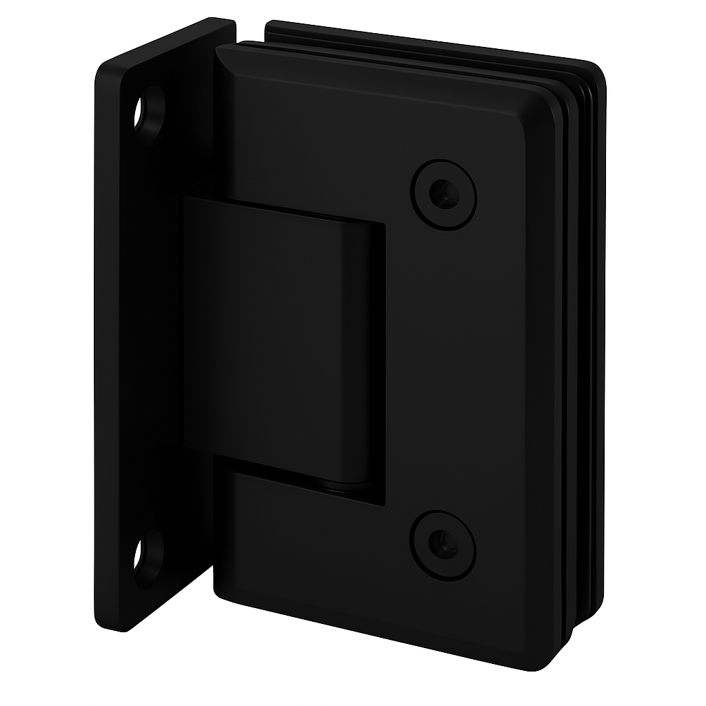 MD 301B - Hinge wall-glass, full plate 90° BLACK
