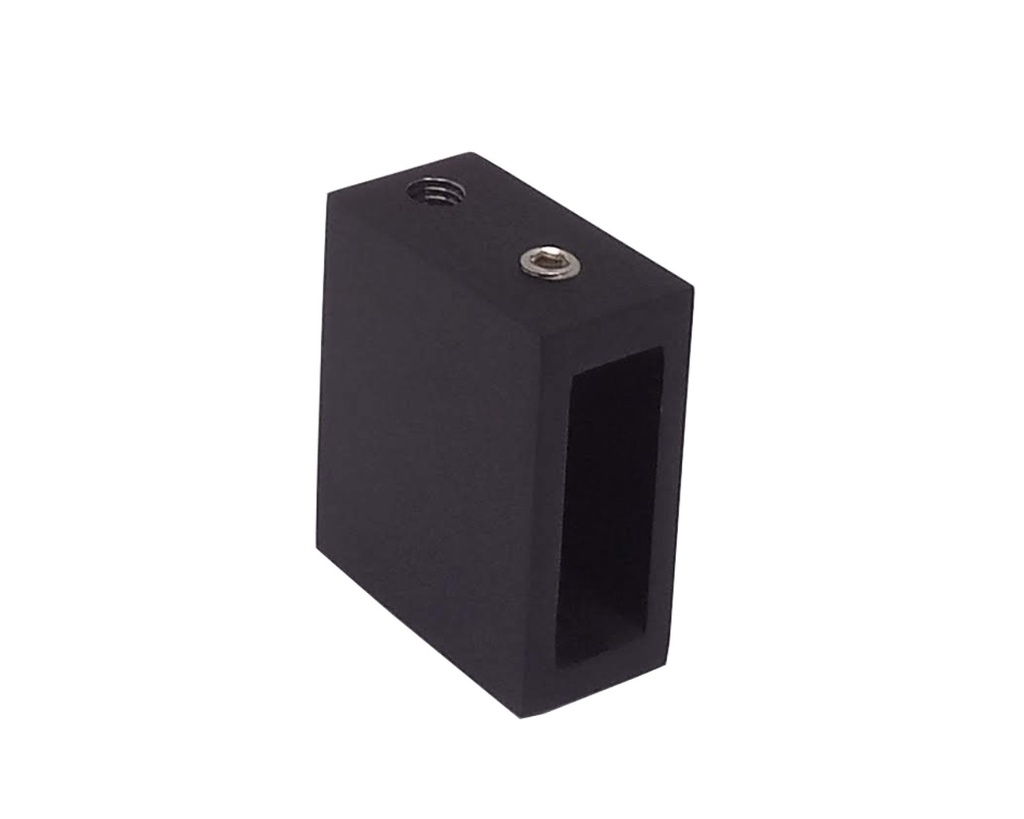 MD 318B BLACK - Conector perete - teava 30x10, 180°