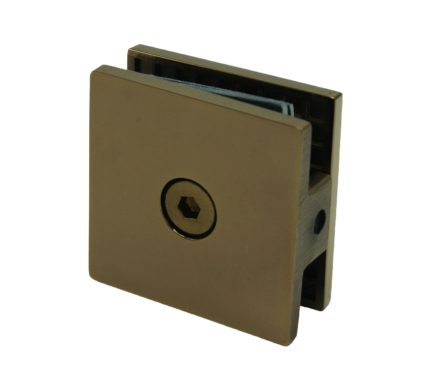 MD 721P GR - CONNECTOR WALL-GLASS ONE SINGLE HOLE 45*45*90° GOLD ROSE