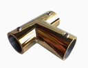 MD 902G GOLD CONNECTOR PIPE-PIPE 3 DIRECTIONS