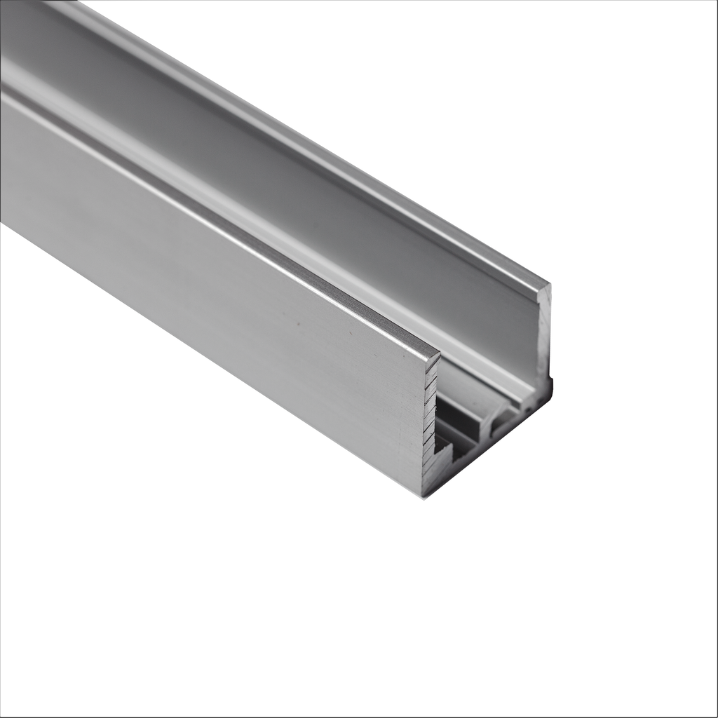 MD U20x20 reliefat - Profil U aluminiu 20x20 reliefat (capac+baza) anod 6m