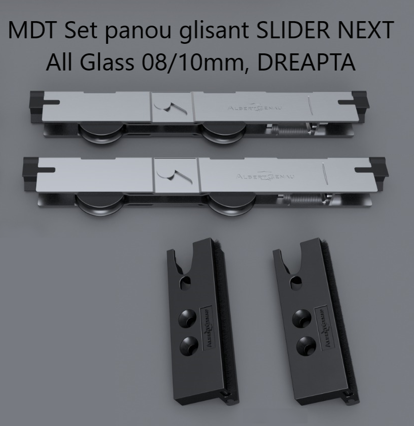 MDT Set panou glisant SLIDER NEXT All Glass 08/10mm, DREAPTA