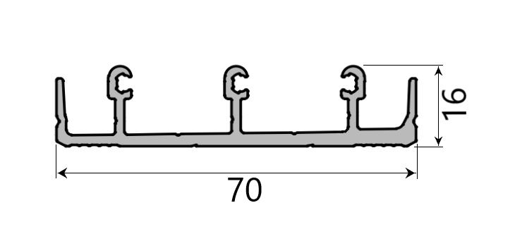 Md 16x70 sina de glisare inferioara 3 cai flat, , slider next
