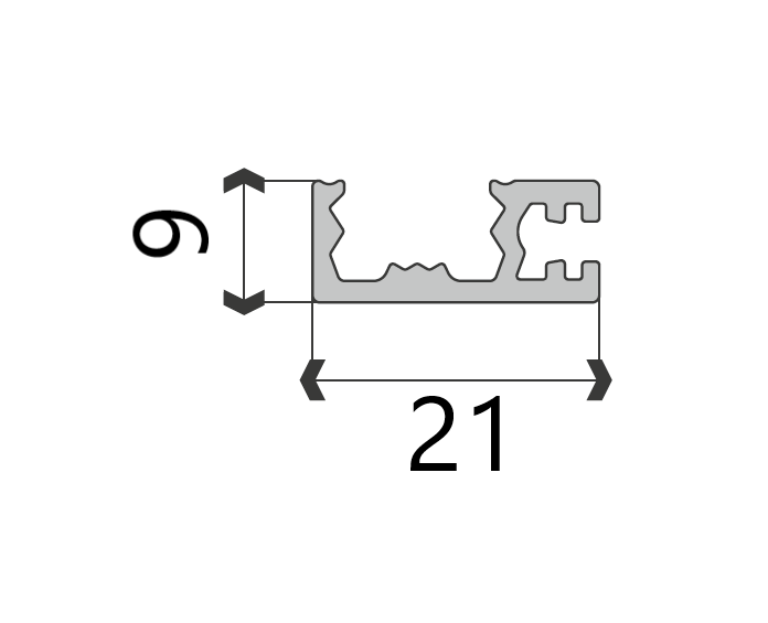 Md 21x9 profil lateral de sticla, cu perie, sticla 8mm, , slider next