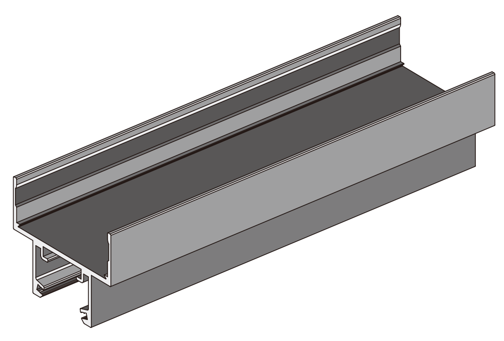 A208-40 OPK PS Profil capac lateral central tip B, BLACK